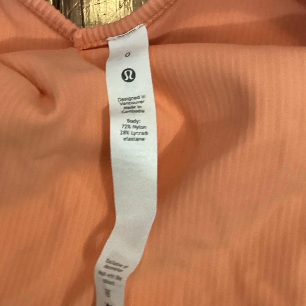 Orange Ribbed Tank Top - Picture 4 of 4